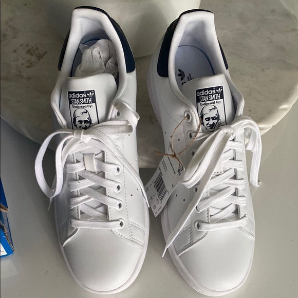 😍Adidas Originals Stan Smith Sneakers 👟 White/Collegiate Navy - 8.5 - Picture 4 of 9